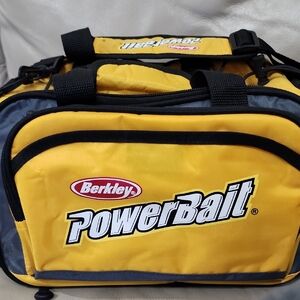 Berkley PowerBait Yellow Nylon Fishing Tackle Bag Preowned